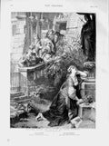 Original Old Antique Print 1873 Geothe Faust Margaret Image Mater Dolorosa 19th
