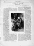 Original Old Antique Print 1873 Illustration Story Phineas Redux Lady Bed Man