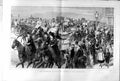 Original Old Antique Print 1873 Brighton Parade Horses Carriage Beach Children