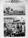 Old Antique Print 1873 Ashantee War Attah King Akim Gordon Setter James 19th