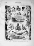 Old Antique Print 1873 Morro Castle Virginius Santiago Del Cuba Cachita 19th