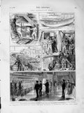 Original Old Antique Print 1873 Ashantee War Shiiping Woolwich Forecastle H 19th