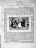 Old Antique Print 1873 Illustration Story Phineas Redux Policeman Family 19th