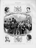 Old Antique Print 1873 Duke Hamilton Wedding Kimbolton Castle Manchester 19th