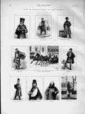 Original Old Antique Print 1873 Life Russia Troika Smolensk Poultryman Pilgrim