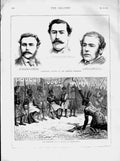 Old Antique Print 1873 Ashantee War Natives Wells Russell Fremantle Men 19th