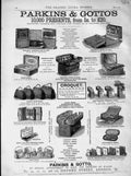 Old Antique Print 1873 Advertisement Parkins Gottos Oxford Street London 19th