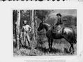 Original Old Antique Print 1873 Harry Heathcote Gangoil Man Horse Axe Trees