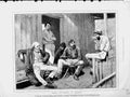 Old Antique Print 1873 Harry Heathcote Gangoil Men Smoking Drinking Party 19th