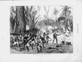 Original Old Antique Print 1874 Ashantee War Bush Fight Natives Siers Victorian