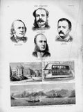 Old Antique Print 1874 Ashantee War Ship Argus Ancrum Tramway Bixio Hugo 19th