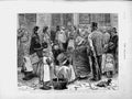 Original Old Antique Print 1874 London People Public House Children Brown Stout