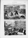 Original Old Antique Print 1874 Wedding Petersburg Prince Wales Boar Edinburgh