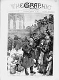 Old Antique Print 1874 Neva Petersburg Consecrated Water Ceremony People 19th