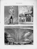 Original Old Antique Print 1874 Wilmington Giant Druidical Sussex Nelson Knight