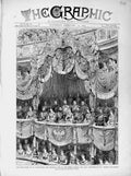 Old Antique Print 1874 St. Petersburg Russia Opera Romeo Juliet Theatre 19th