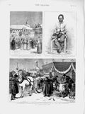 Old Antique Print 1874 Russia Moscow Livingstone Servant Chumah Troitsa 19th
