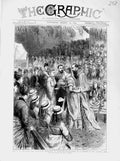 Original Old Antique Print 1874 Duke Duchess Edinburgh Gravesend Beatrice Lake