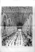 Original Old Antique Print 1874 Banquet Duke Duchess Edinburgh Windsor Castle