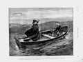 Original Old Antique Print 1874 Royalist Leader Boatman Sailor Sea Victorian