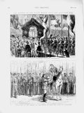 Original Old Antique Print 1874 Duke Cambridge Black Watch Siers Ashantee War
