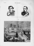 Original Old Antique Print 1874 Aldworth Blackdown Poet Laureate Ashantee War