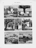 Old Antique Print 1874 Dutch War Acheen Kraton Bell River Monument Tomb 19th