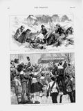 Original Old Antique Print 1874 Agriculture Suffolk Farmer Edmunds Ashantee War