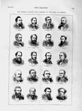Old Antique Print 1874 House Commons Men Legard Holms Russell Praed Men 19th
