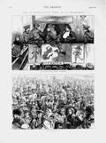 Original Old Antique Print 1874 Russia Petersburg Muscovite Jack Pudding Show