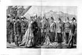 Original Old Antique Print 1874 Debarkation Czar Russia Dover Ship Siers War