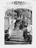 Original Old Antique Print 1874 Departure Czar Russia Gravesend England 19th