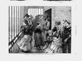 Original Old Antique Print 1874 Whit-Monday Cage Monument People Family Holiday