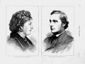 Original Old Antique Print 1874 Duchess Westminster Duke Man Woman Royalty 19th