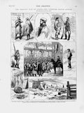 Old Antique Print 1874 Carlist War Spain Bilbao Fighting Vinorgre Concha 19th