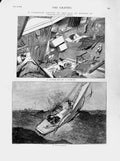 Original Old Antique Print 1874 Yachting Bay Biscay Boats Gabrielle Stormy Sea