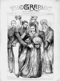 Old Antique Print 1874 Russian Wedding Duke Vladimir Prince Arthur Bride 19th
