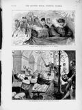 Original Old Antique Print 1874 Troika Monastery Sergius Apotheosis Cecilia