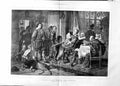 Original Old Antique Print 1874 Scene Shakespeare Justices Julius Schrader