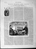 Original Old Antique Print 1877 Illustrations Black Spirits White Romance Nony