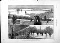 Old Antique Print 1877 Floods London Windsor Eton Richmond Station Eton 19th