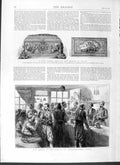 Old Antique Print 1877 Prince Wales Casket Sandringham India Shop Nisch 19th