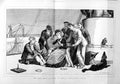 Antique Old Print 1877 Ship Deck Transatlantic Steamer Beautiful Lady Men 0 19th