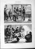 Original Old Antique Print 1877 War Turks Army Nisch Red Cross British Surgeons