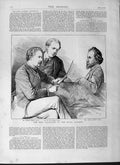 Original Old Antique Print 1877 Royal Academy Marcus Stone Ouless Peter Graham