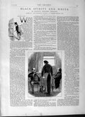 Old Antique Print 1877 Illustrations Story Black White Spirit Waitor Men 19th