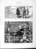 Old Antique Print 1877 Turkish Officer Nisch War Thomas Chapman Lloyd'S 19th