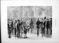 Original Old Antique Print 1877 Czar Russia Winter Palace St. Petersburg Army