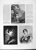 Original Old Antique Print 1877 Lady Smith Lowestoft Garden House Petty France