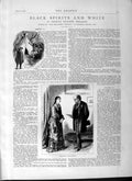 Original Old Antique Print 1877 Story Black Spirits White Flagge Nony Lady Man